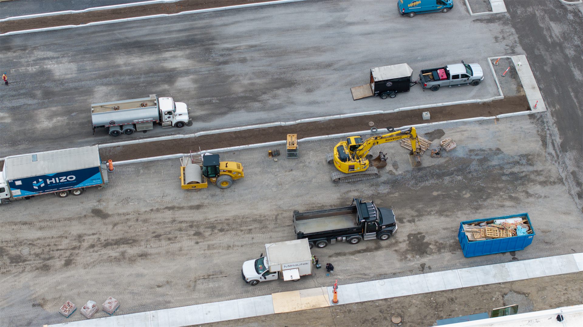 Surveillance aérienne périodique d'un chantier de construction par drone